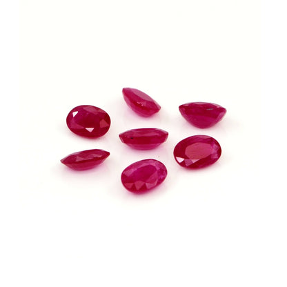 Natural Untreated Mozambique Ruby Calibrated Ovals | 3x5mm & 4x6mm
