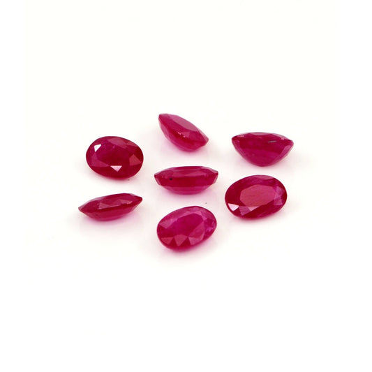 Natural Untreated Mozambique Ruby Calibrated Ovals | 3x5mm & 4x6mm