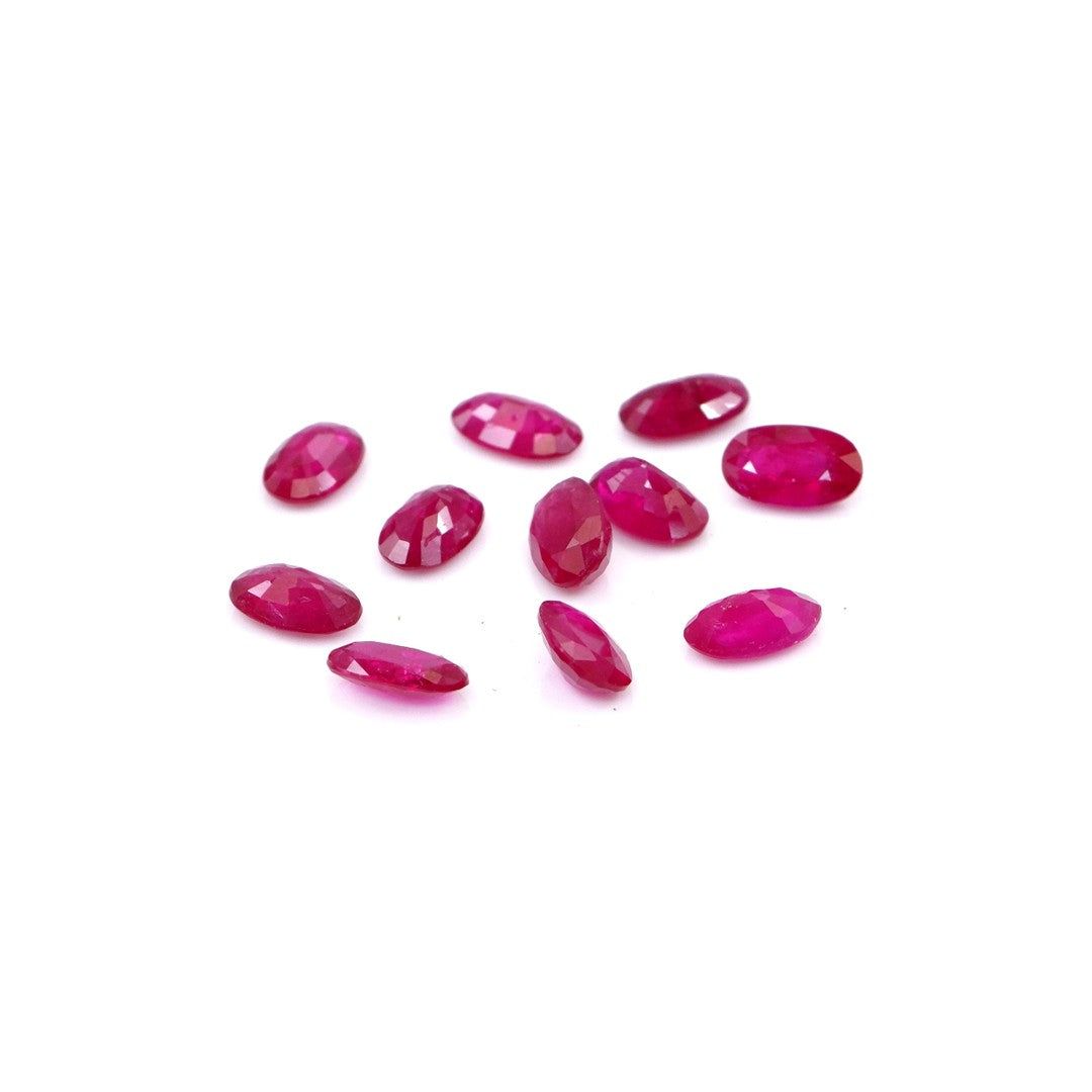 Natural Untreated Mozambique Ruby Calibrated Ovals | 3x5mm & 4x6mm