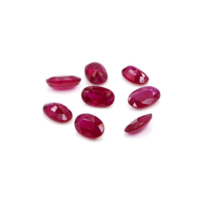 Natural Untreated Mozambique Ruby Calibrated Ovals | 3x5mm & 4x6mm