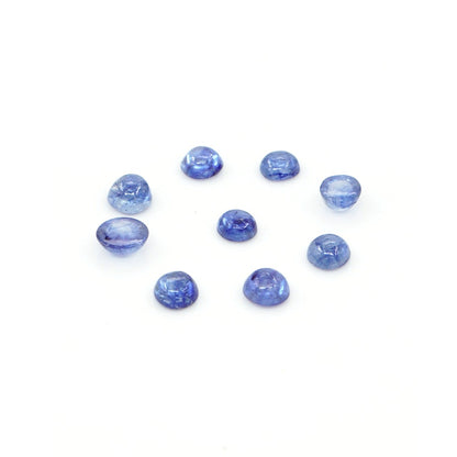Natural Bangkok Blue Sapphire Calibrated Cabochon Rounds | 3mm & 3.5mm