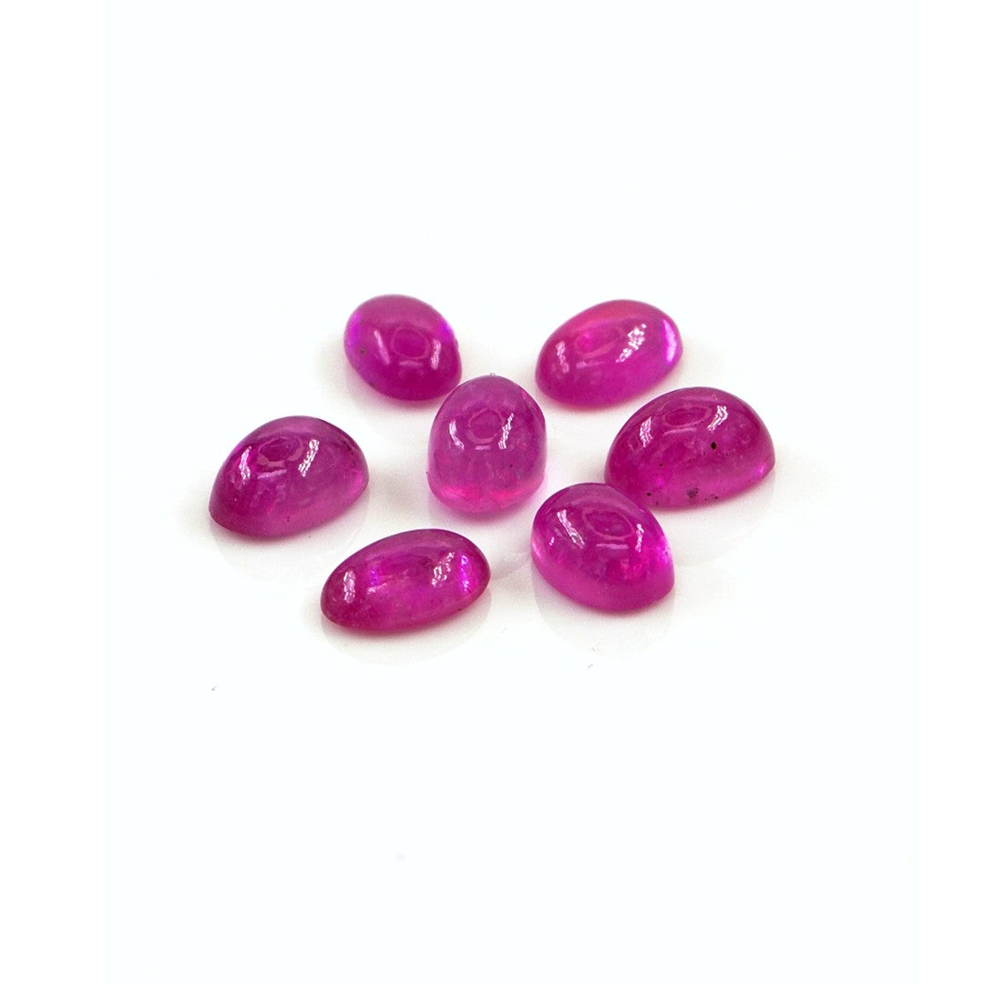 Natural Bangkok Ruby Calibrated Cabochon Ovals | 3x5mm & 4x6mm