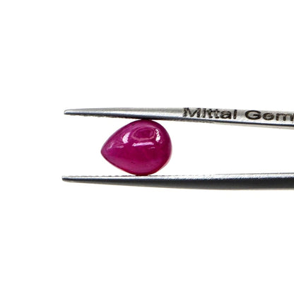 Natural Bangkok Ruby Calibrated Cabochon Pears | 7x9mm & 8x10mm