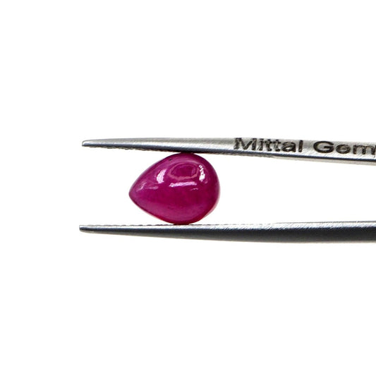 Natural Bangkok Ruby Calibrated Cabochon Pears | 7x9mm & 8x10mm