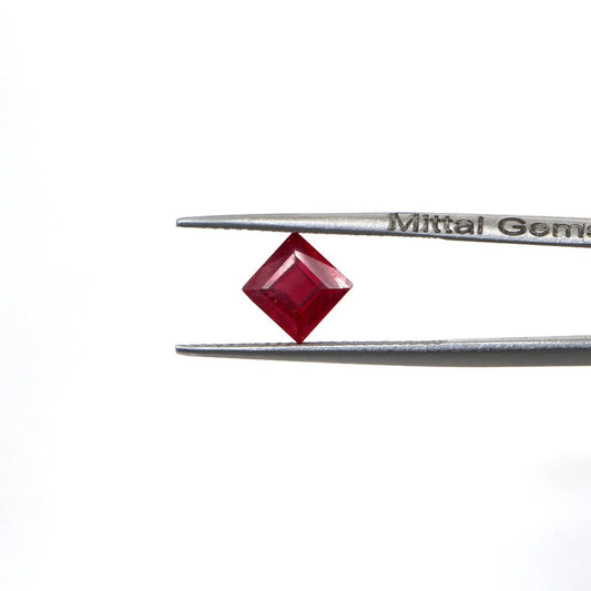 Natural Bangkok Ruby Calibrated Squares | 6mm & 7mm