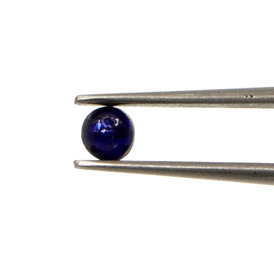 Natural Bangkok Blue Sapphire Calibrated Cabochon Rounds | 3mm & 3.5mm