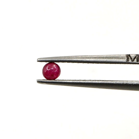 Natural Bangkok Ruby Calibrated Cabochon Rounds | 3mm & 3.5mm