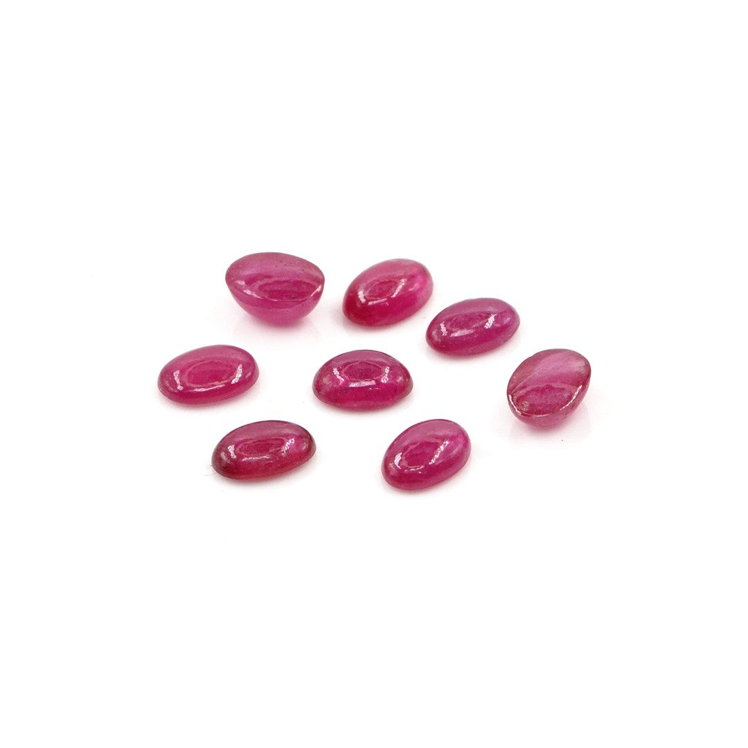 Natural Bangkok Ruby Calibrated Cabochon Ovals | 3x5mm & 4x6mm