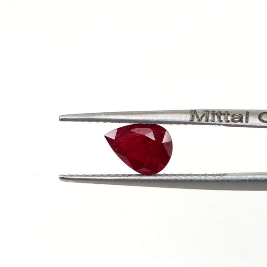 Natural Untreated Mozambique Ruby Calibrated Pears | 5x7mm & 6x8mm