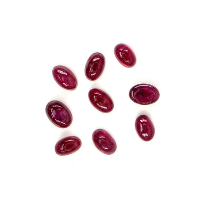 Natural Bangkok Ruby Calibrated Cabochon Ovals | 2x4mm