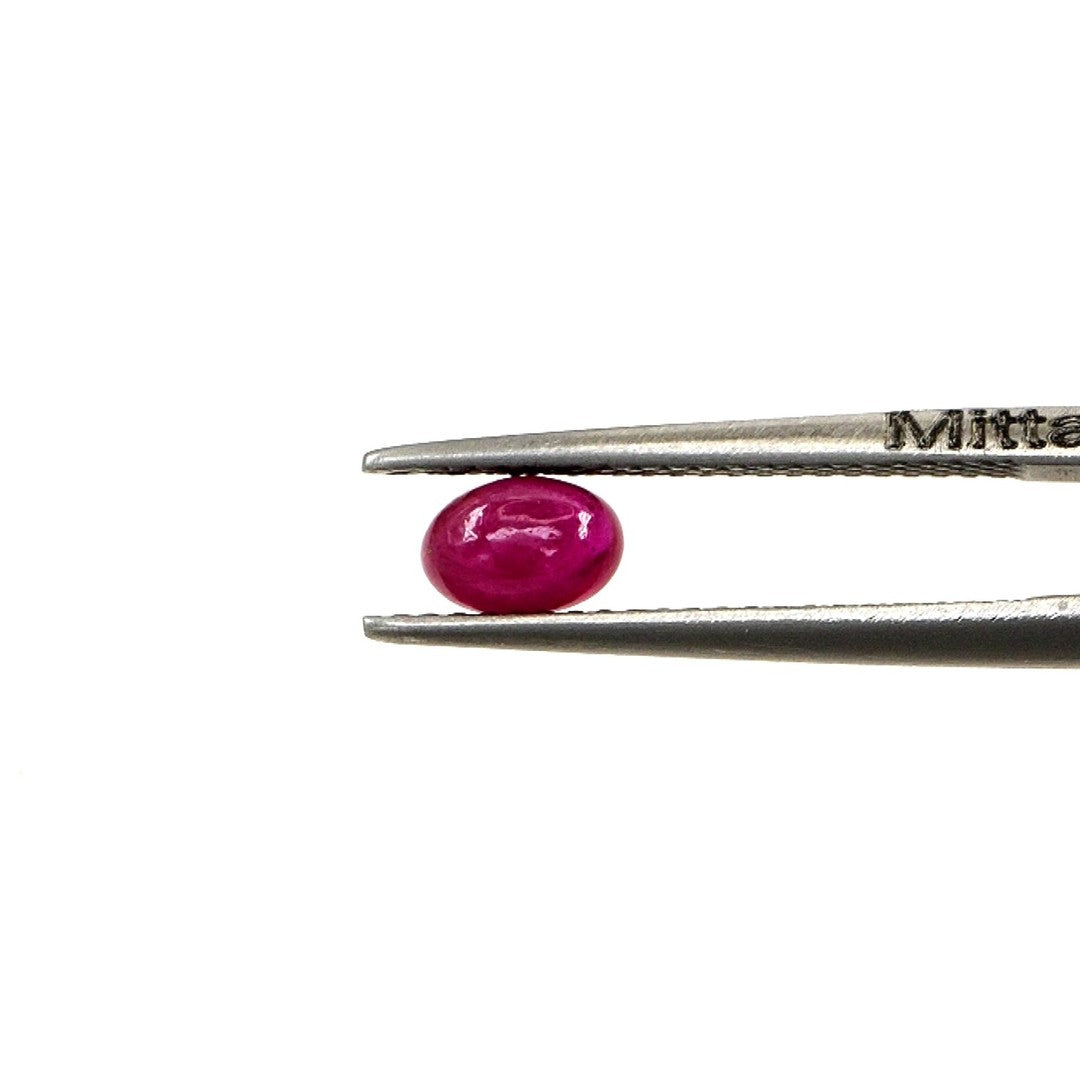 Natural Bangkok Ruby Calibrated Cabochon Ovals | 3x4mm & 4x5mm
