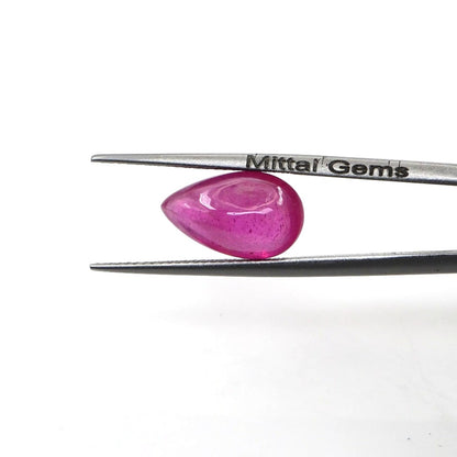 Natural Bangkok Ruby Calibrated Cabochon Pears | 9x13mm & 10x14mm