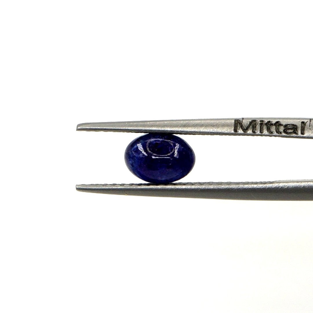 Natural Bangkok Blue Sapphire Calibrated Cabochon Ovals | 5x7mm & 6x8mm