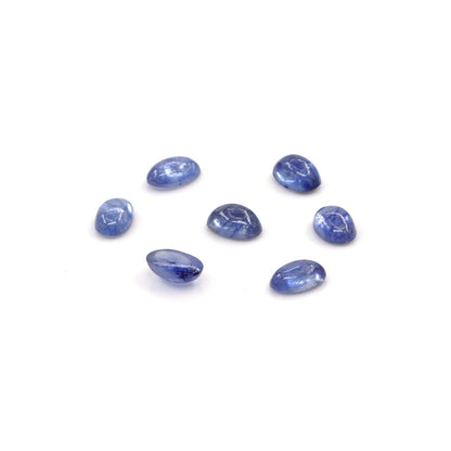 Natural Bangkok Blue Sapphire Calibrated Cabochon Ovals | 3x5mm & 4x6mm