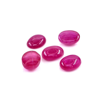 Natural Bangkok Ruby Calibrated Cabochon Ovals | 7x9mm & 8x10mm