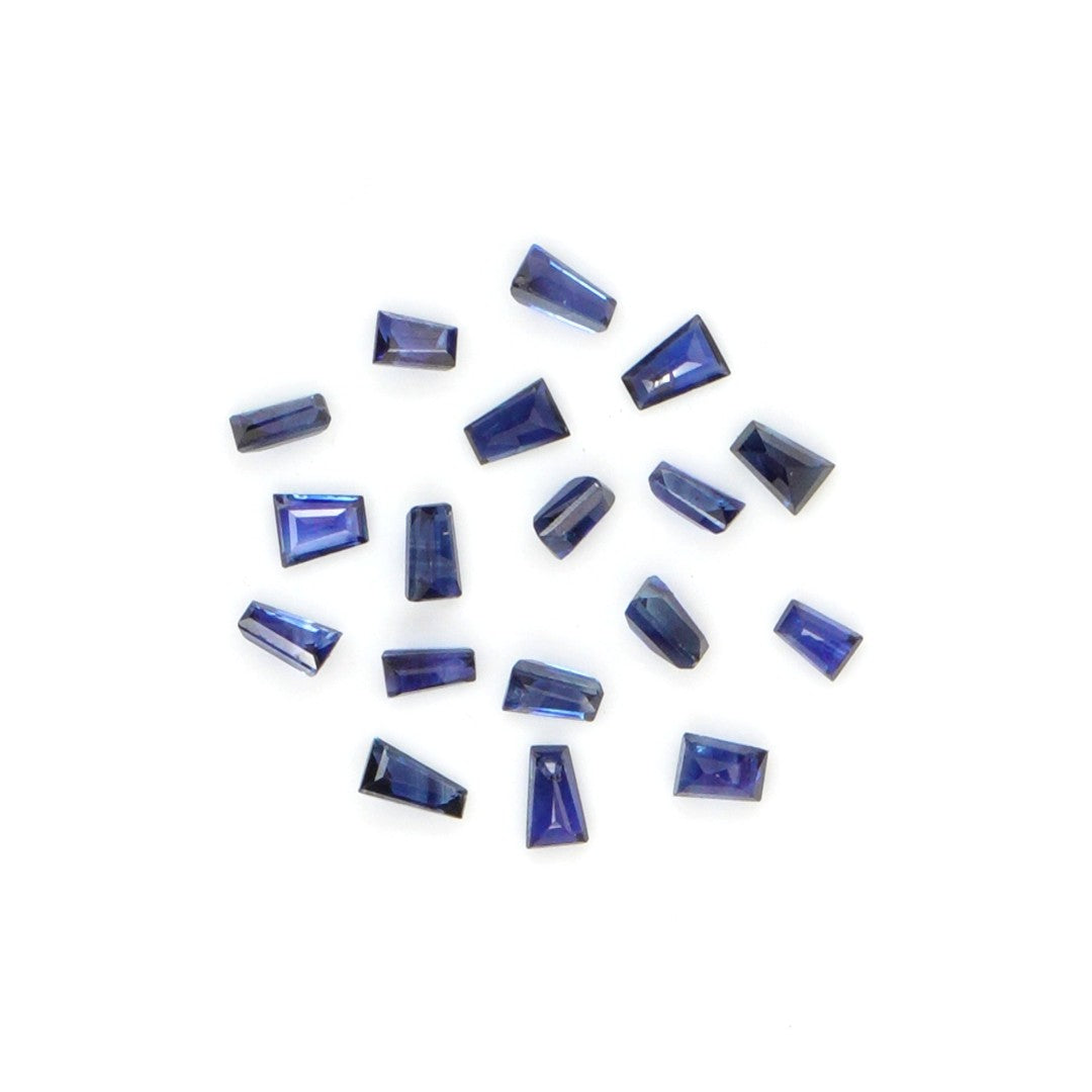 Natural Untreated Blue Sapphire Calibrated Tapper Baguettes | 1.5x2x4mm & 2x3x4mm