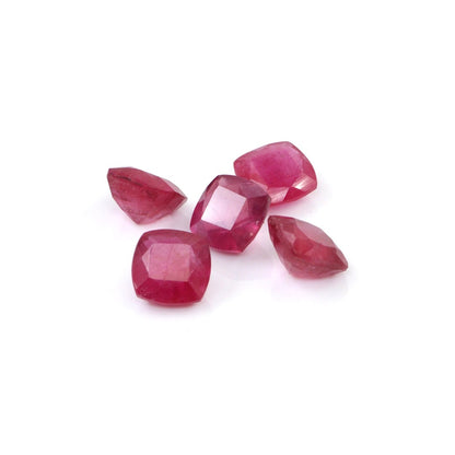 Natural Bangkok Ruby Calibrated Cushions | 4mm & 5mm