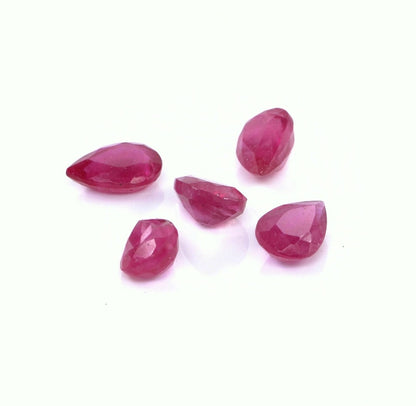 Natural Bangkok Ruby Calibrated Pears | 8x11mm & 9x12mm