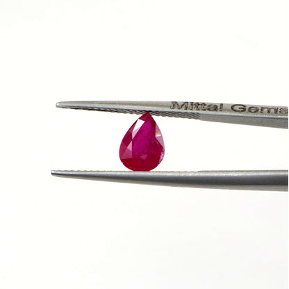 Natural Untreated Mozambique Ruby Calibrated Pears | 5x7mm & 6x8mm