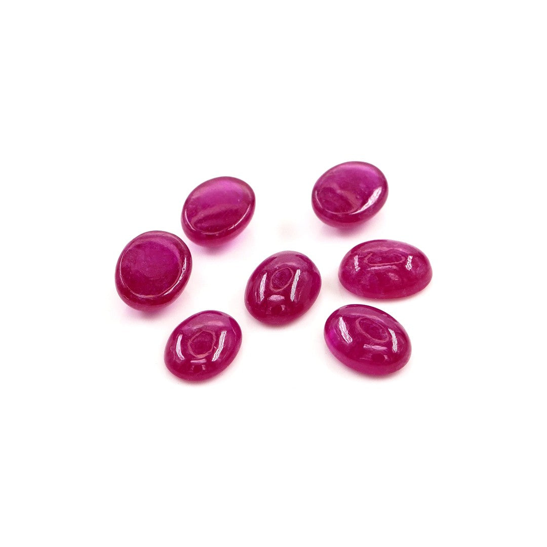 Natural Bangkok Ruby Calibrated Cabochon Ovals | 5x7mm & 6x8mm
