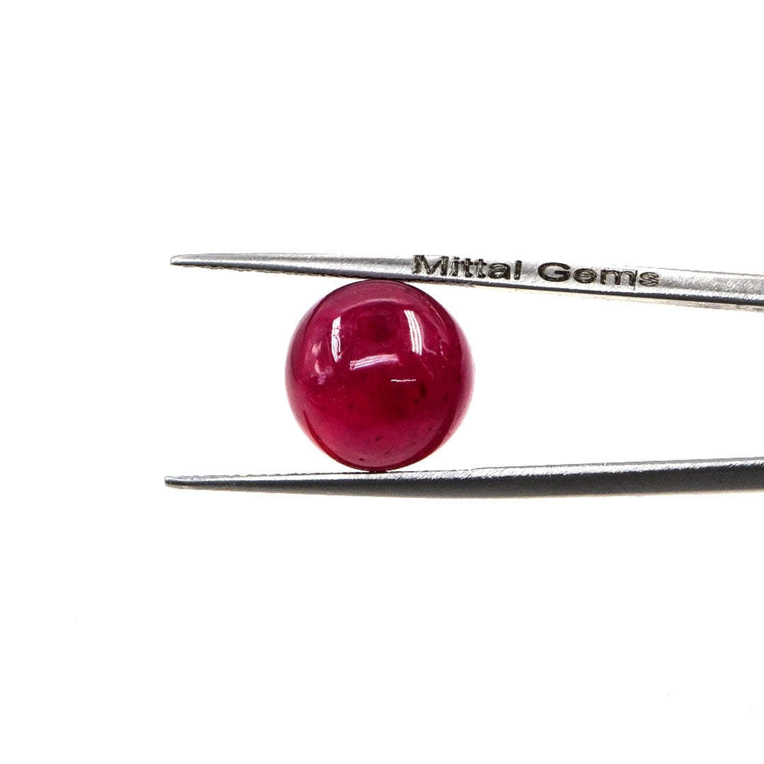Natural Bangkok Ruby Calibrated Cabochon Rounds | 11mm & 12mm