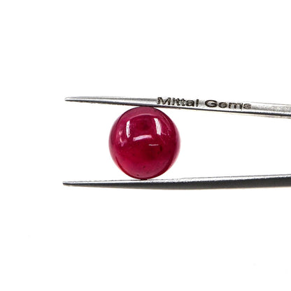 Natural Bangkok Ruby Calibrated Cabochon Rounds | 11mm & 12mm