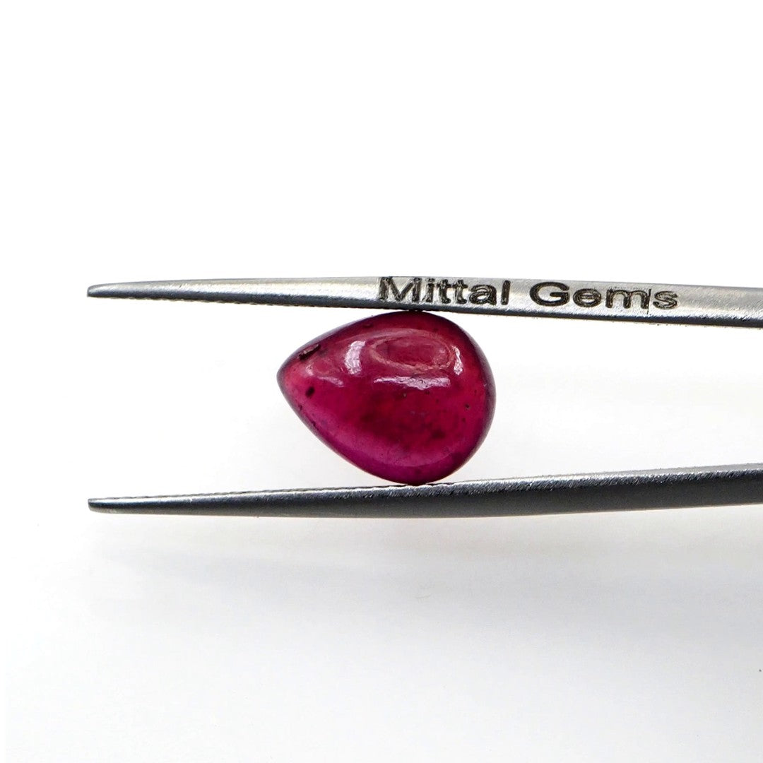 Natural Bangkok Ruby Calibrated Cabochon Pears | 9x13mm & 10x14mm