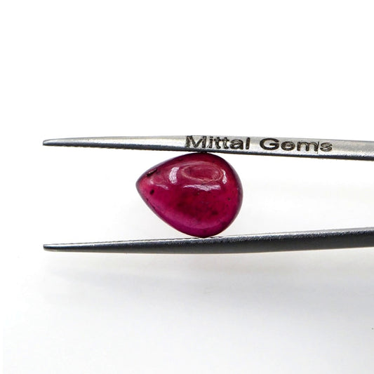Natural Bangkok Ruby Calibrated Cabochon Pears | 9x13mm & 10x14mm