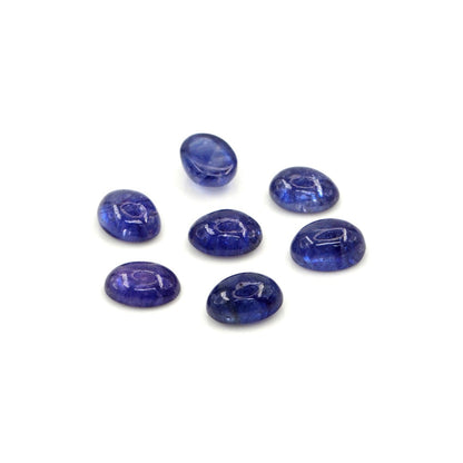 Natural Bangkok Blue Sapphire Calibrated Cabochon Ovals | 5x7mm & 6x8mm