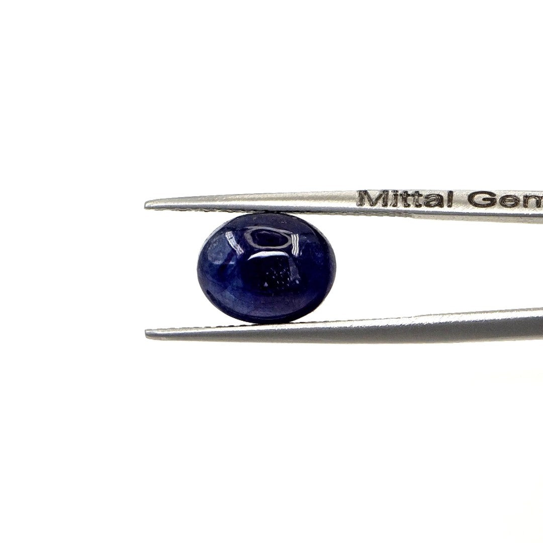 Natural Bangkok Blue Sapphire Calibrated Cabochon Ovals | 9x11mm & 10x12mm