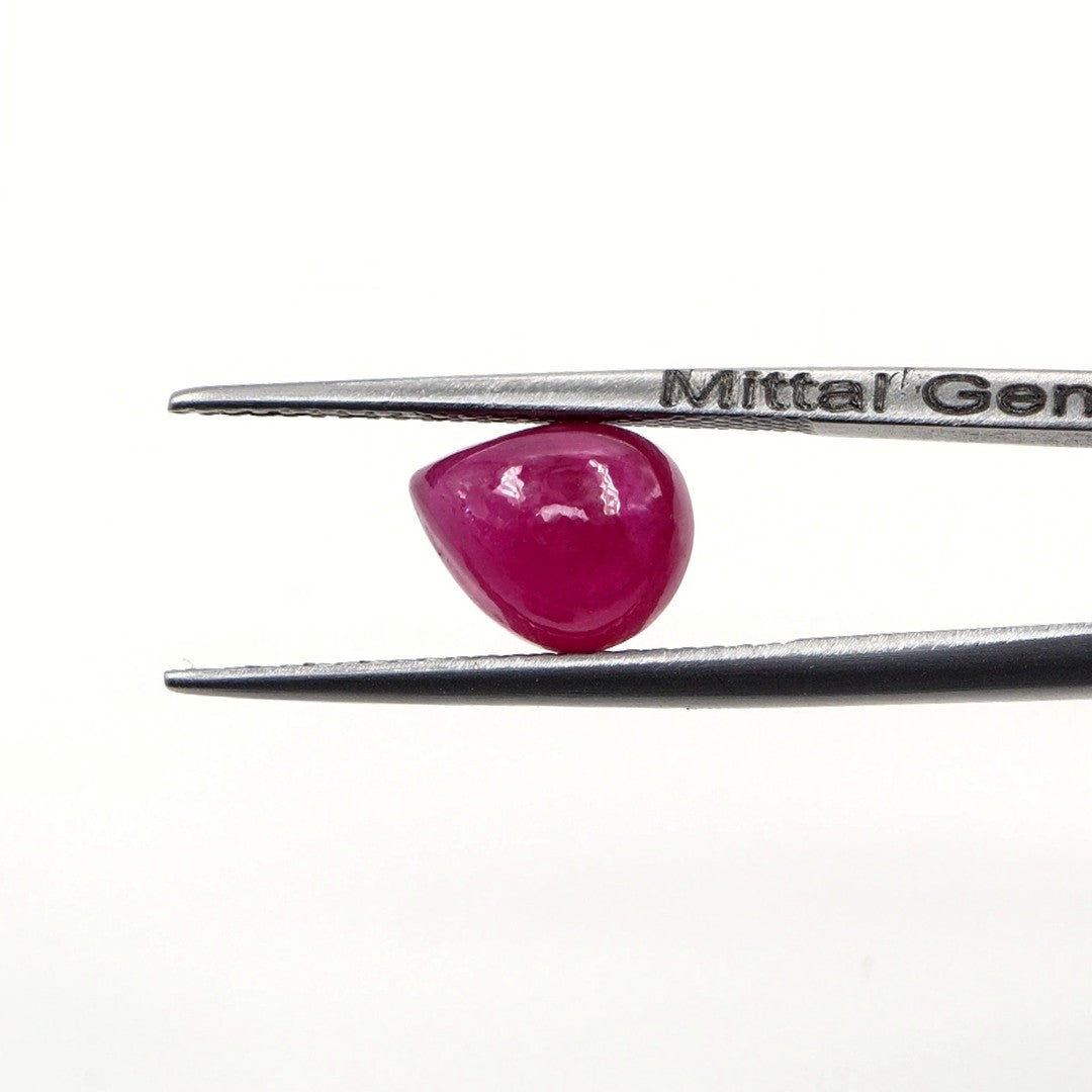 Natural Bangkok Ruby Calibrated Cabochon Pears | 7x9mm & 8x10mm