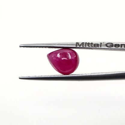 Natural Bangkok Ruby Calibrated Cabochon Pears | 7x9mm & 8x10mm