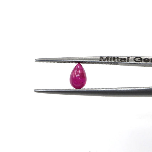 Natural Bangkok Ruby Calibrated Cabochon Pears | 3x5mm & 4x6mm
