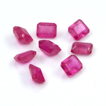 Natural Bangkok Ruby Calibrated Octagons | 3x4mm & 4x5mm