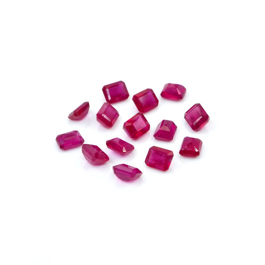 Natural Bangkok Ruby Calibrated Octagons | 3x4mm & 4x5mm