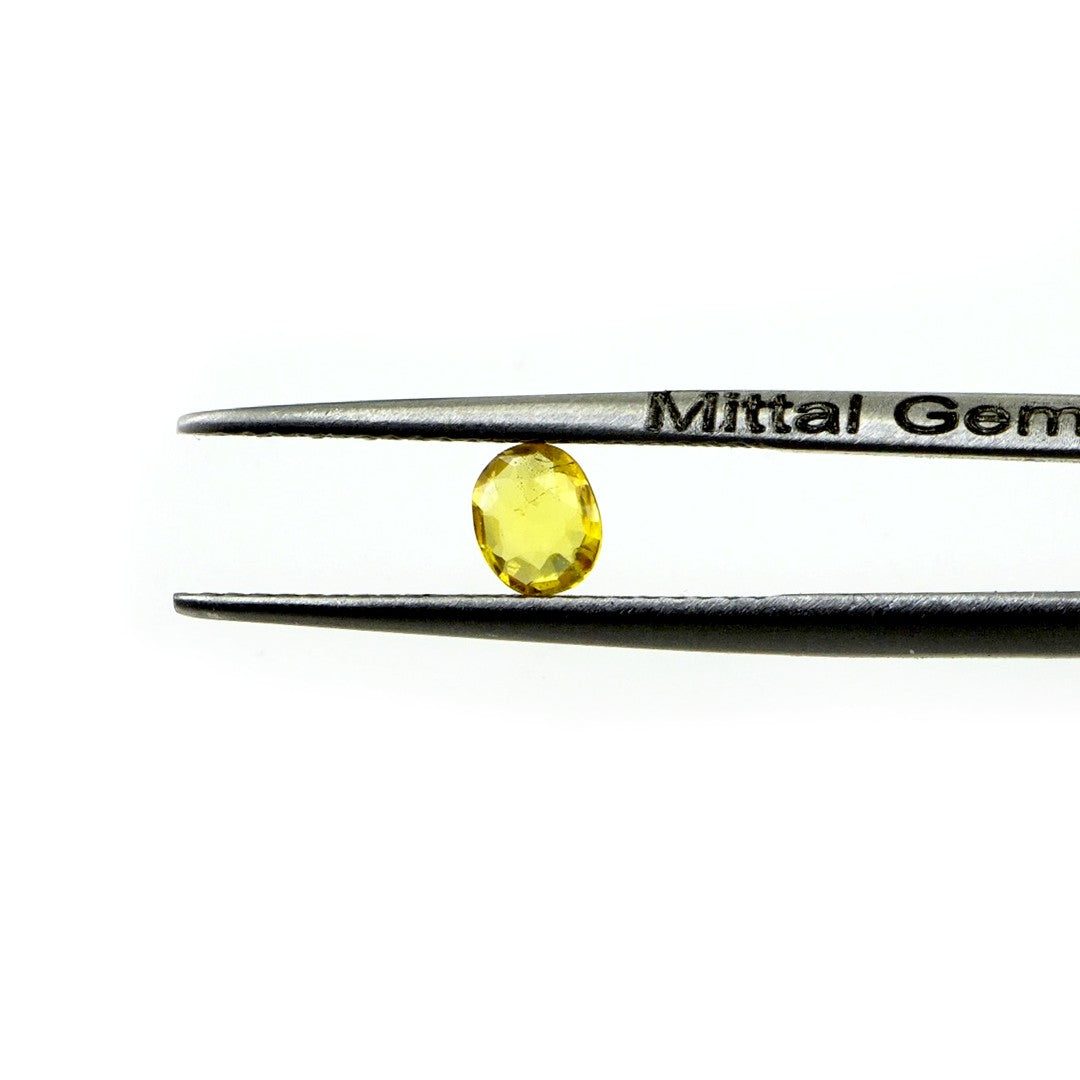 Natural Untreated Yellow Sapphire Calibrated Ovals | 3x4mm & 4x5mm