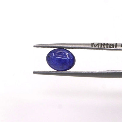 Natural Bangkok Blue Sapphire Calibrated Cabochon Ovals | 5x7mm & 6x8mm