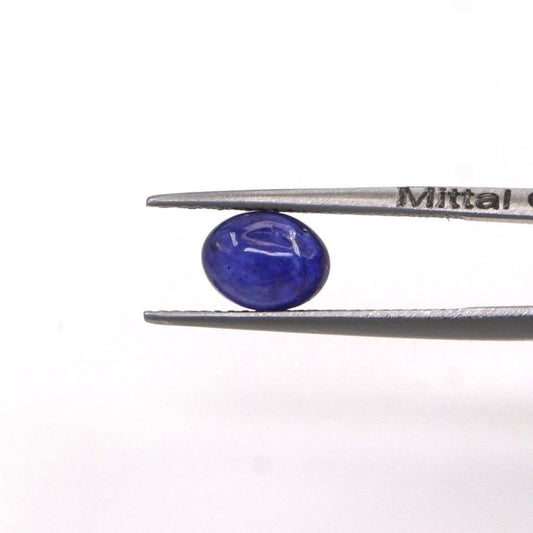 Natural Bangkok Blue Sapphire Calibrated Cabochon Ovals | 5x7mm & 6x8mm