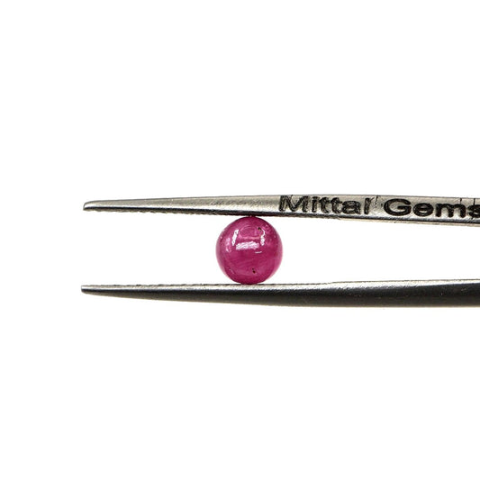 Natural Bangkok Ruby Calibrated Cabochon Rounds | 5mm & 6mm