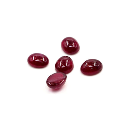 Natural Bangkok Ruby Calibrated Cabochon Ovals | 7x9mm & 8x10mm