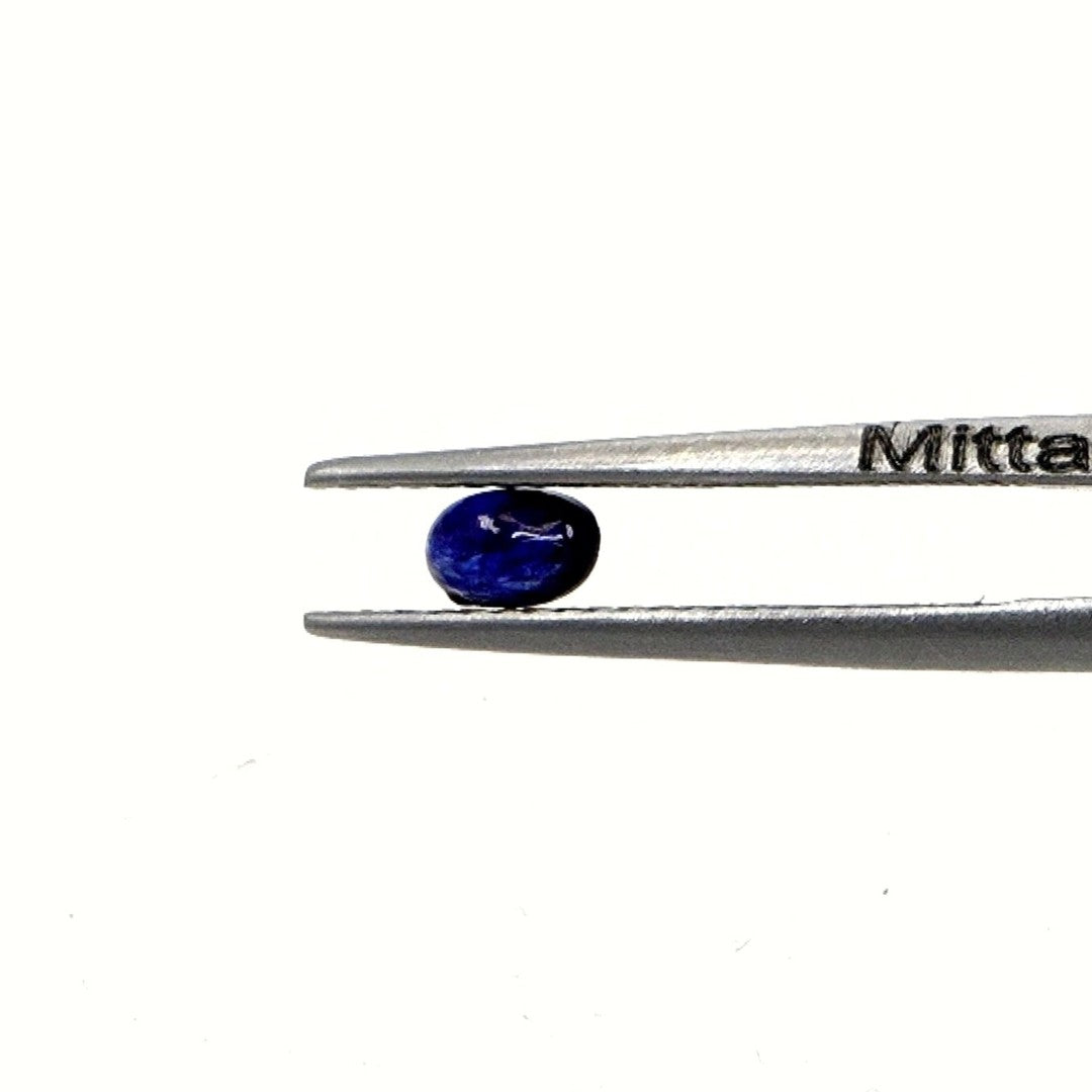 Natural Bangkok Blue Sapphire Calibrated Cabochon Ovals | 3x5mm & 4x6mm