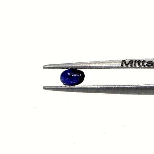 Natural Bangkok Blue Sapphire Calibrated Cabochon Ovals | 3x5mm & 4x6mm