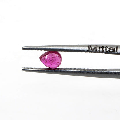 Natural Bangkok Ruby Calibrated Cabochon Pears | 3x5mm & 4x5mm