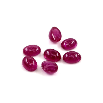 Natural Bangkok Ruby Calibrated Cabochon Ovals | 5x7mm & 6x8mm
