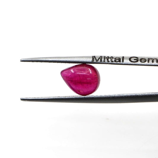 Natural Bangkok Ruby Calibrated Cabochon Pears | 7x9mm & 8x10mm