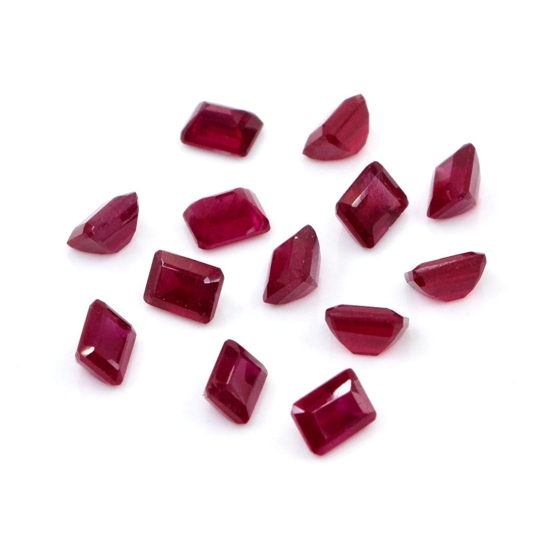 Natural Bangkok Ruby Calibrated Octagons | 3x4mm & 4x5mm
