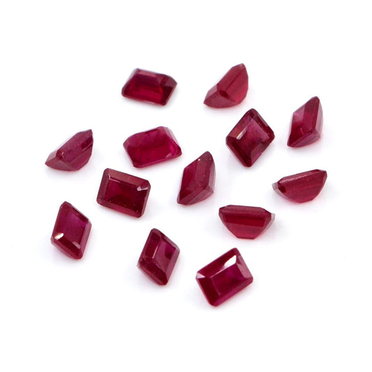 Natural Bangkok Ruby Calibrated Octagons | 3x4mm & 4x5mm