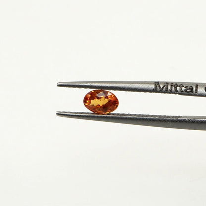Natural Untreated Bangkok Orange Sapphire Calibrated Ovals | 3x4mm & 4x5mm