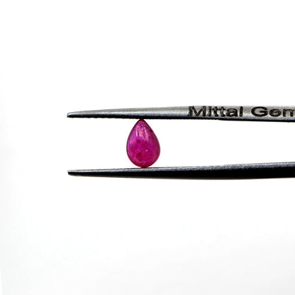 Natural Bangkok Ruby Calibrated Cabochon Pears | 3x5mm & 4x6mm