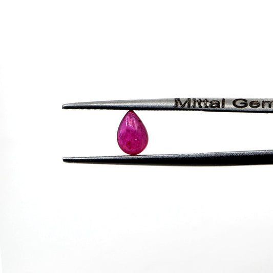 Natural Bangkok Ruby Calibrated Cabochon Pears | 3x5mm & 4x6mm